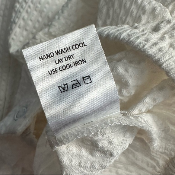 Viverano Organics Robin Seersucker Smocked Bubble Romper Baby Girl 12/18M Ivory - Picture 7 of 7